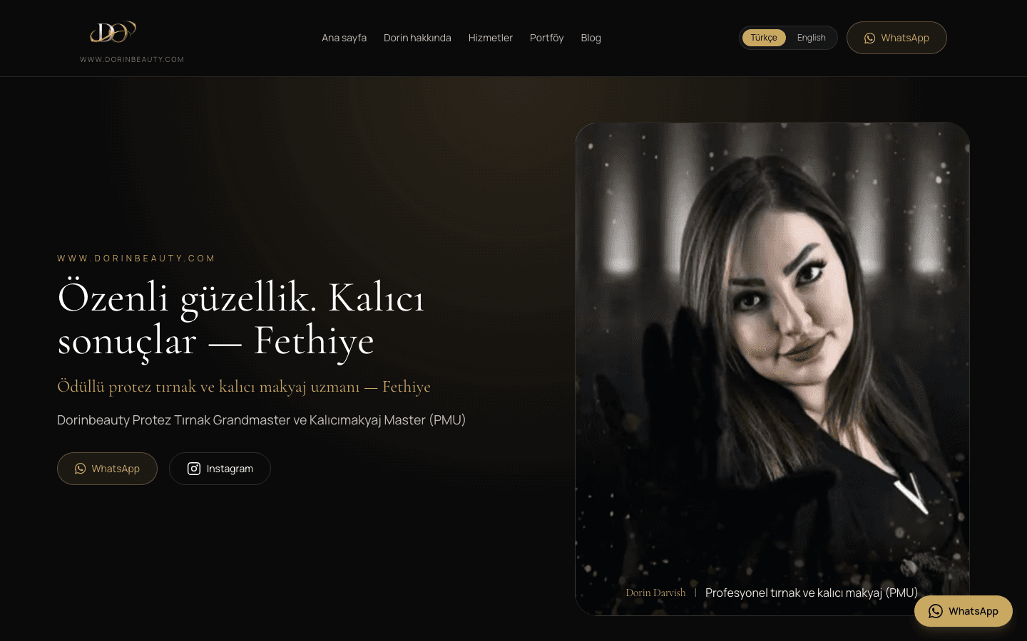 Dorin Beauty desktop screenshot
